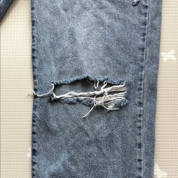Hidden- Blue Flare Wide Leg Distressed Jeans - Picture 5 of 10